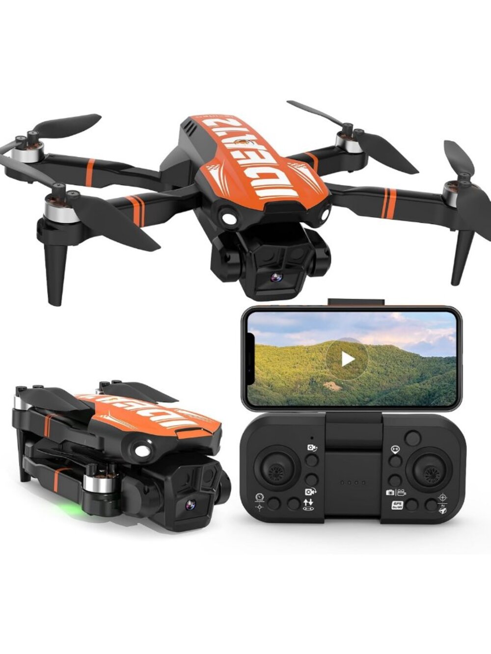 Foldable GPS Drone with Camera, Auto Return, Live Video, Brushless Motor, Mini